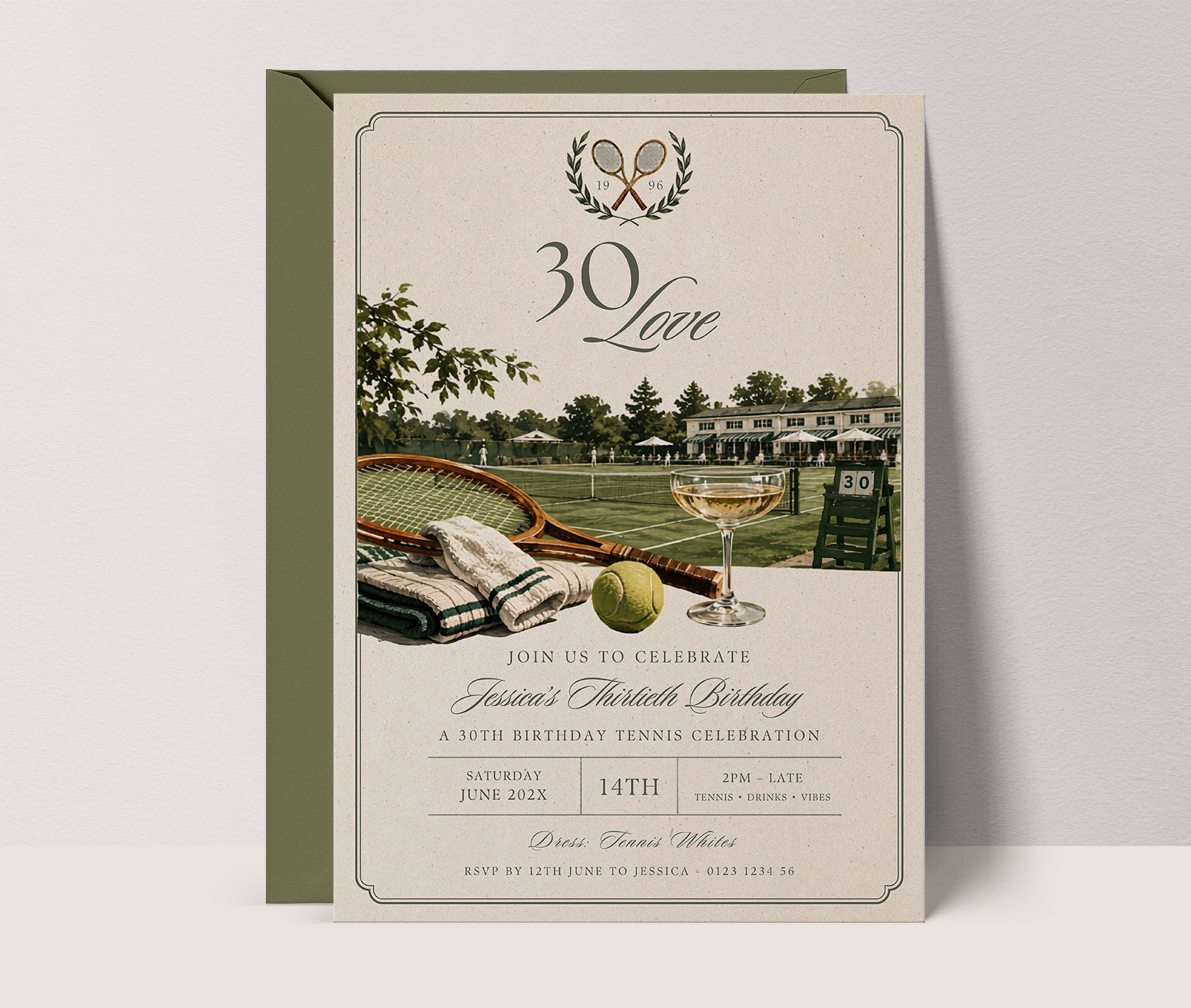 Tennis Party Invitation