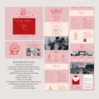 Whimsical Wedding Website with RSVP : Pink + Red