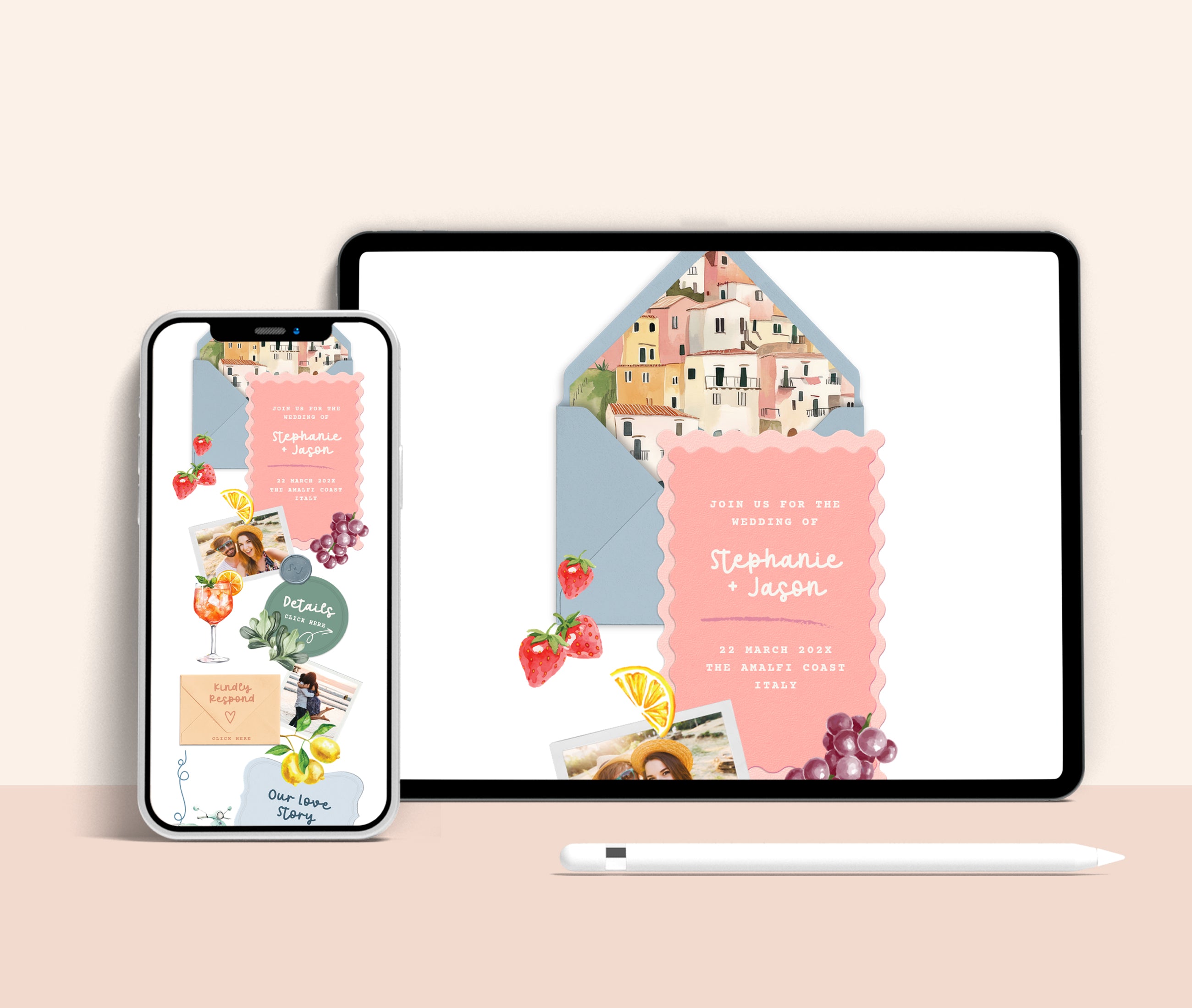 Wedding Website with RSVP - White Lotus